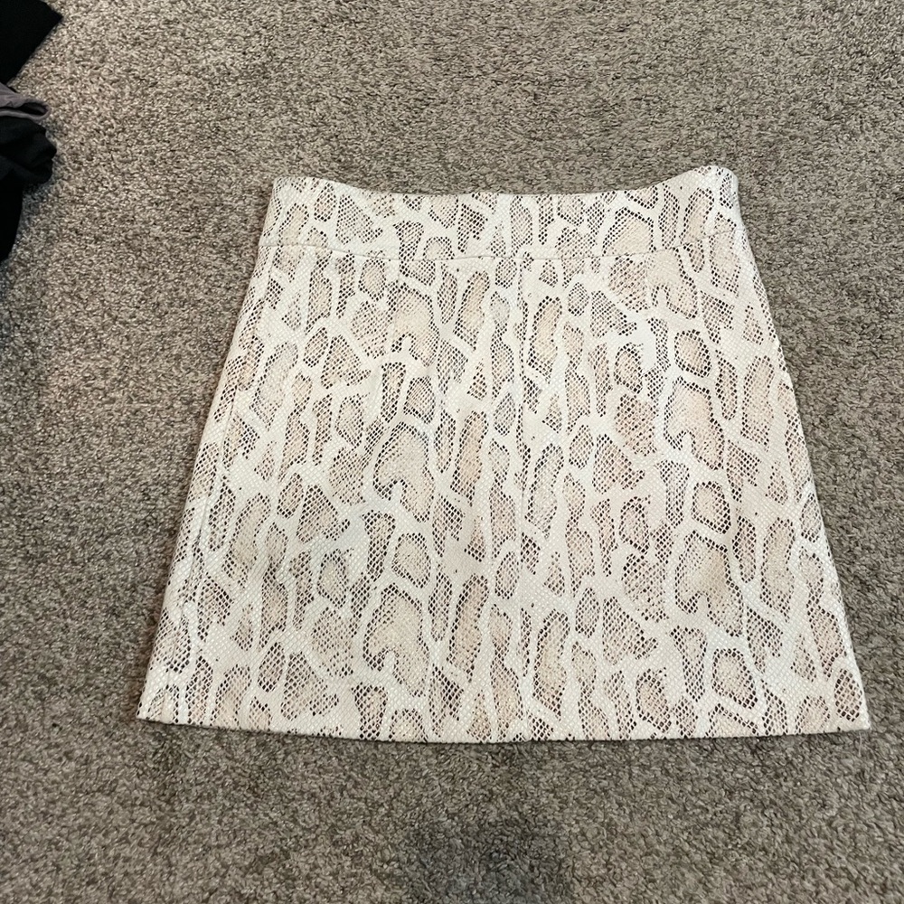 Faux snake skin skirt